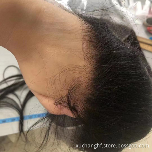 Cuticle aligned straight human hair brazilian 13x4 lace frontal wig with baby hair,Raw virgin swiss human hair wig lace front